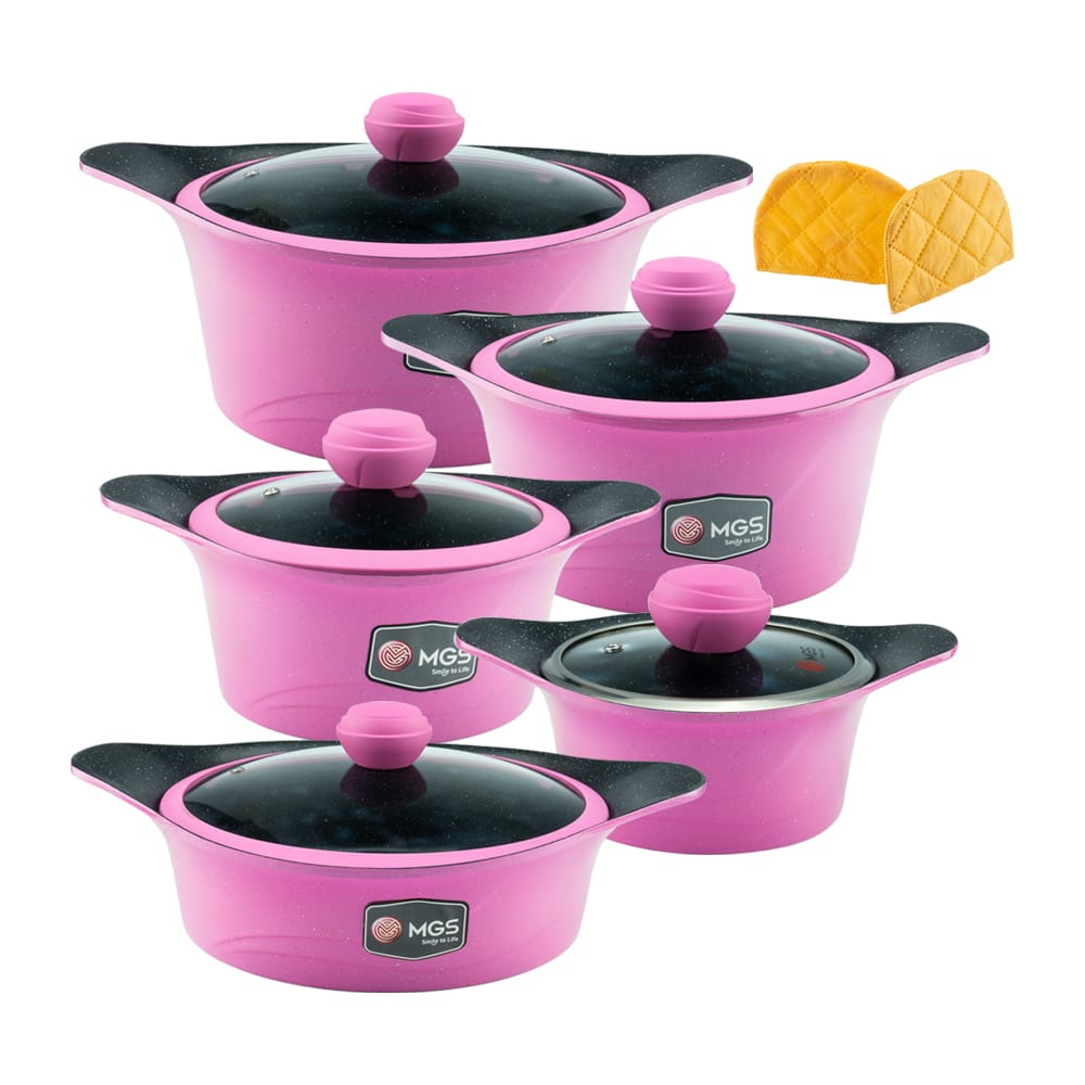 سرویس قابلمه 12 پارچه گرانیت طرح کره ای C کد KC1216