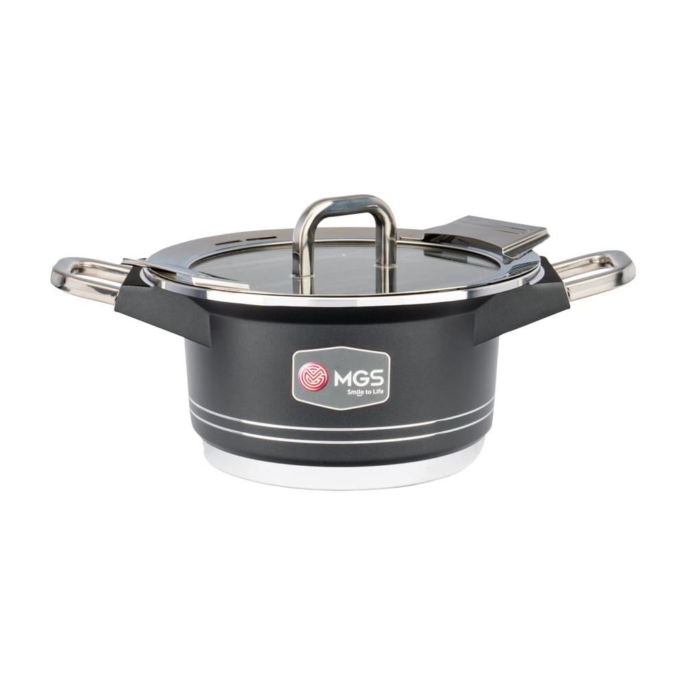 سرویس قابلمه 25 پارچه گرانیت طرح جرمنی B کد GB2514 مشکی