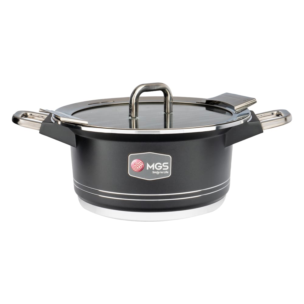 سرویس قابلمه 25 پارچه گرانیت طرح جرمنی B کد GB2514 مشکی