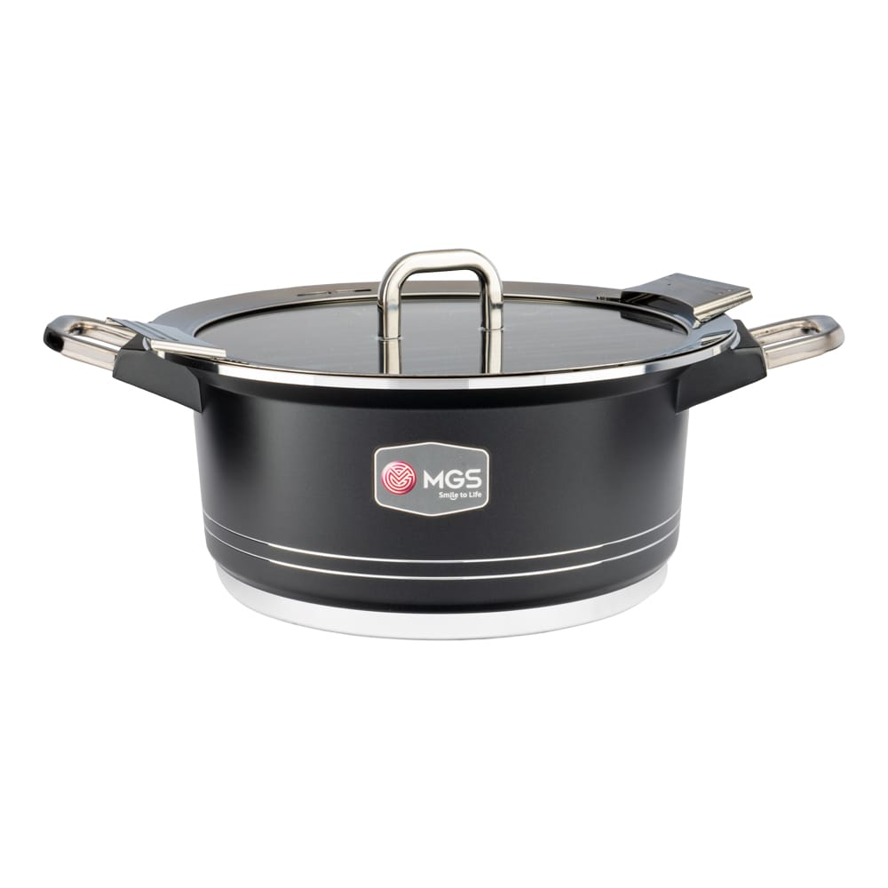 سرویس قابلمه 25 پارچه گرانیت طرح جرمنی B کد GB2514 مشکی