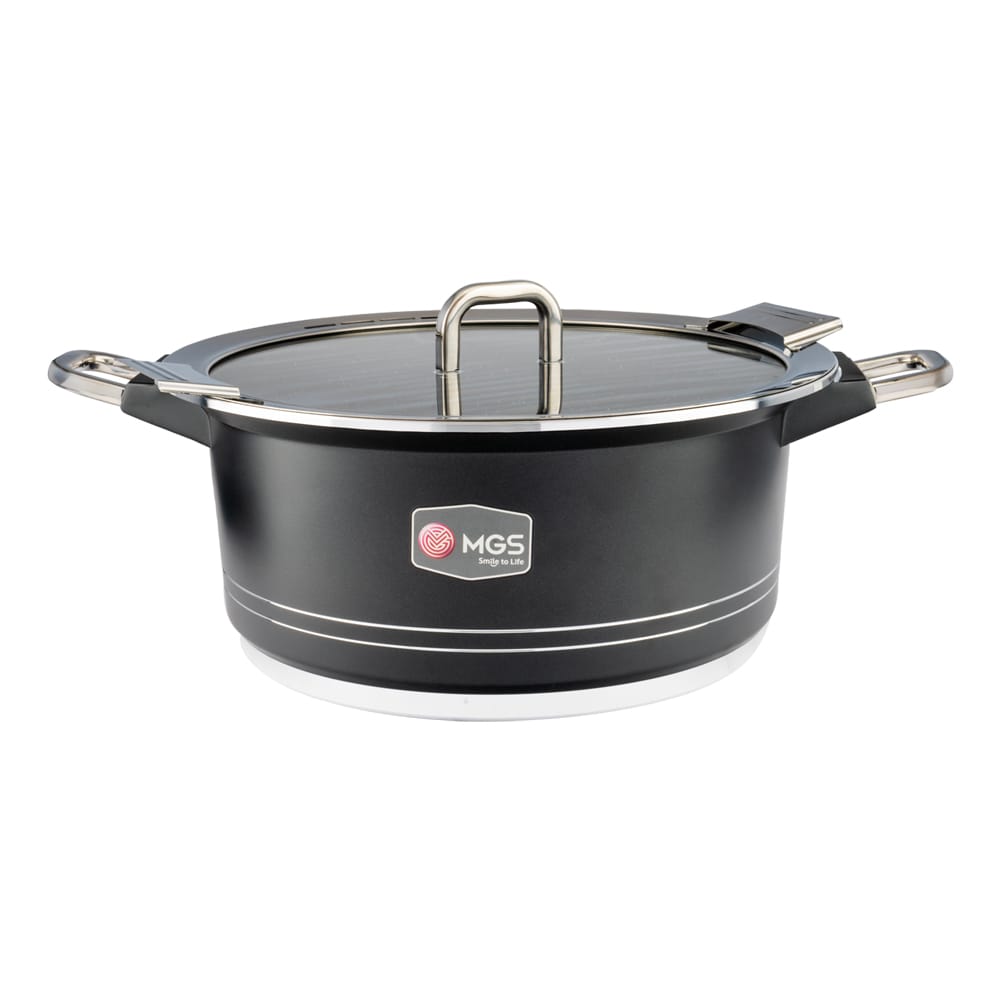 سرویس قابلمه 25 پارچه گرانیت طرح جرمنی B کد GB2514 مشکی
