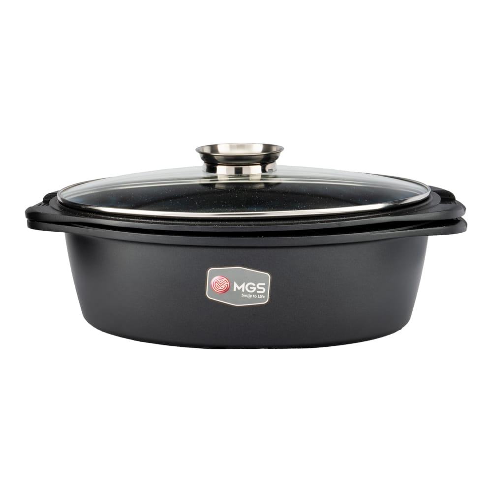 سرویس قابلمه 25 پارچه گرانیت طرح جرمنی B کد GB2514 مشکی