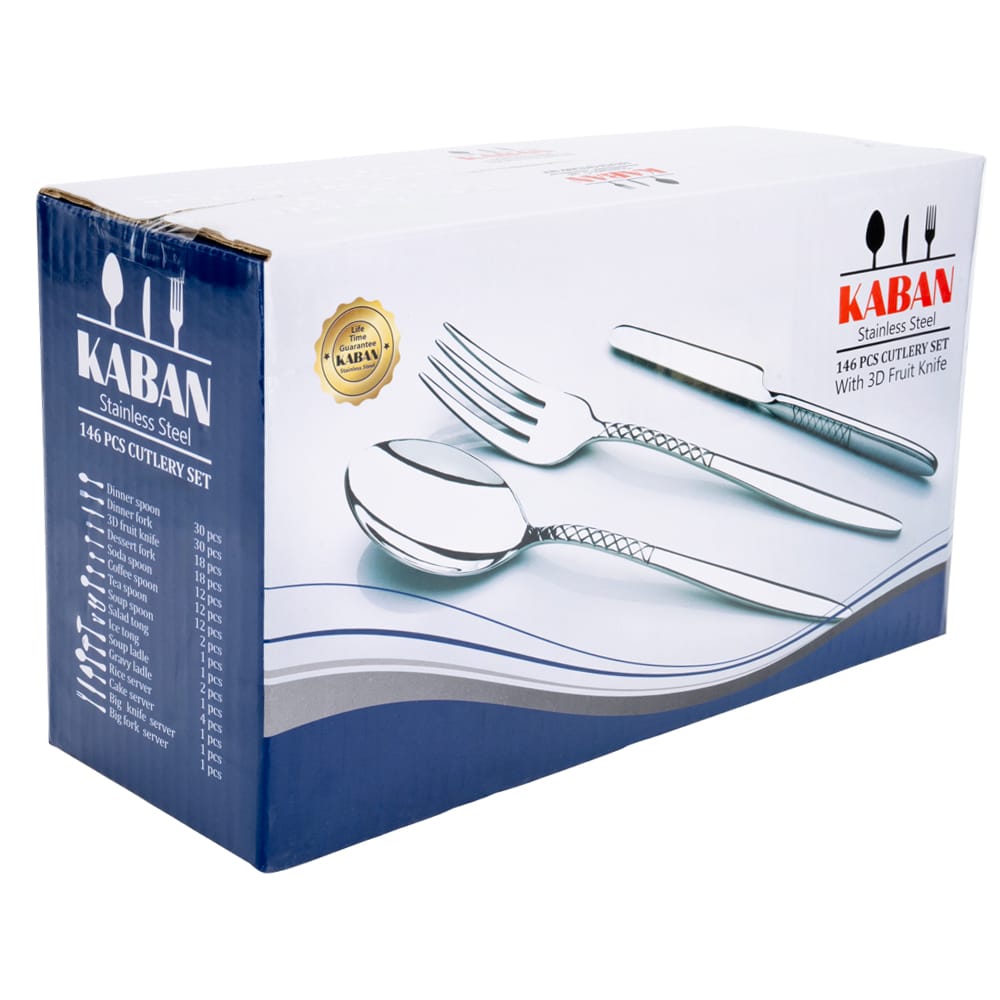 سرویس قاشق چنگال 146 پارچه کابان کد 085