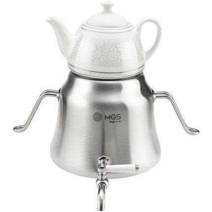 کتری و قوری چینی و استیل کد K41016M
