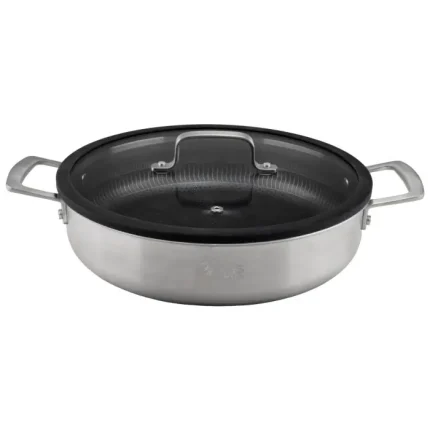تابه سایز 24 دو دسته استیل کف لیزری کد PS3130