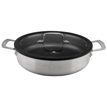 تابه سایز 32 دو دسته استیل کف لیزری کد PS3132